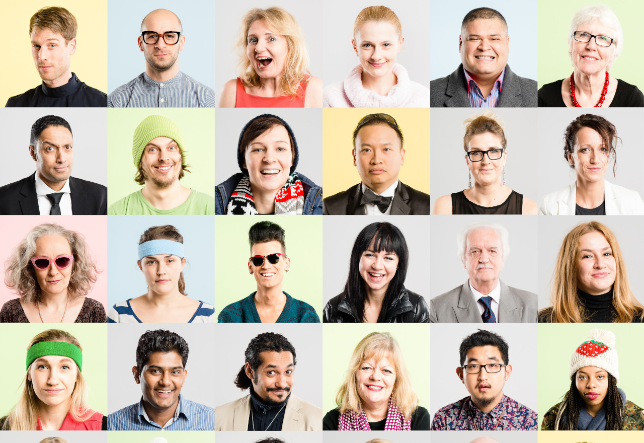 happy man portrait real people high definition green background
